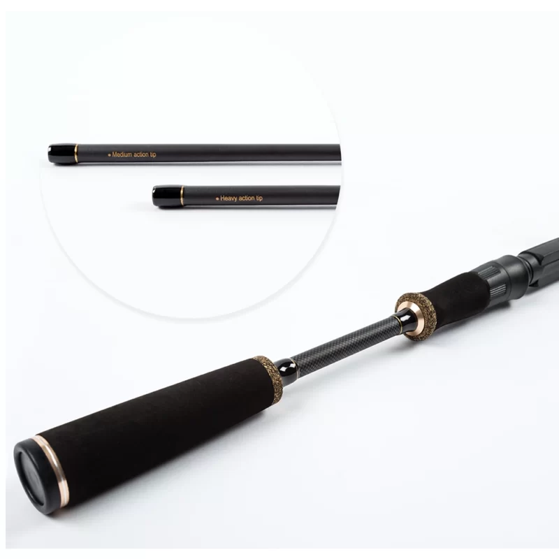 PRESTIGE spinning rod 9642200. EVA handle and its 2 actions