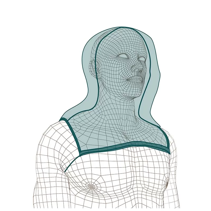 9805000 - Anti-mosquito head net, illustration