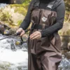 G1080, G1081 - STREAMFEATHER chest wader, used in water, details of the adjustments
