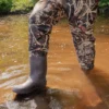 G1082 - STREAMFEATHER camo chest wader, PVC boots insulated with neoprene