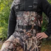 G1082 - STREAMFEATHER camo chest wader, close view of the adjustments