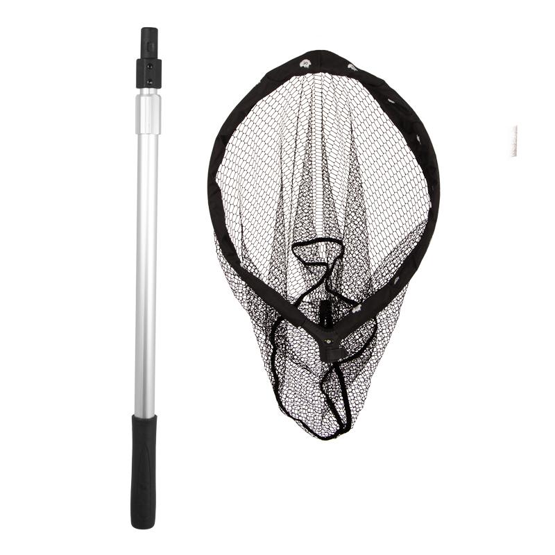 Telescopic landing net with rubber net, quick closure system - G3225