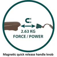 Magnetic quick release handle knob