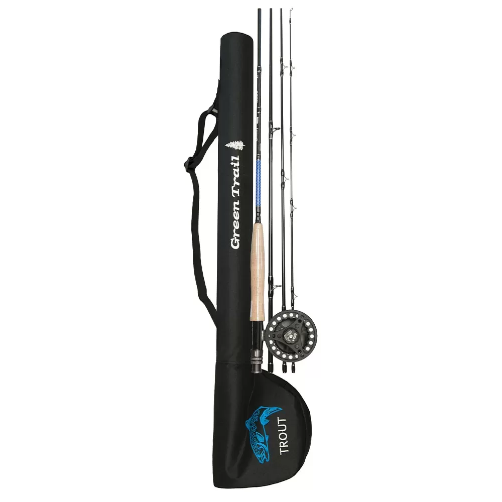 9011810-TROUT fly combo, rod, reel and case